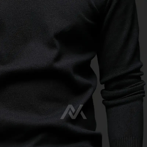 سترة تكتيكية ذات لون سادة للرجال - Men's tactical Solid Color Turtleneck Sweater - Soft Knit Pullover for Fall/Winter, Long Sleeve